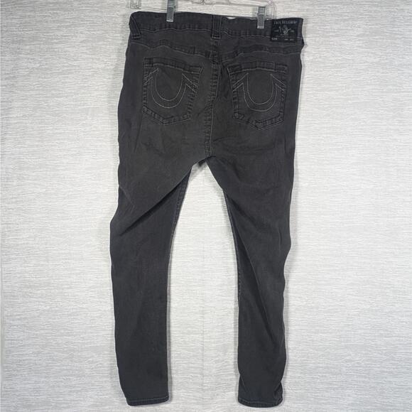True Religion Skinny Jeans Womens Size 36 Black Halle Mid Rise Super Skinny Jean - Picture 3 of 9